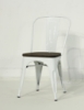 Picture of TOLIX Replica Dining Chair with Rustic Elm Seat - Gun