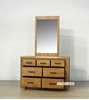 Picture of VINCENT 7Drawer Dressing Table + Mirror *Solid NZ Pine