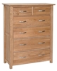 Picture of NEWLAND Solid Oak 2 Over 4 Chest /Tallboy