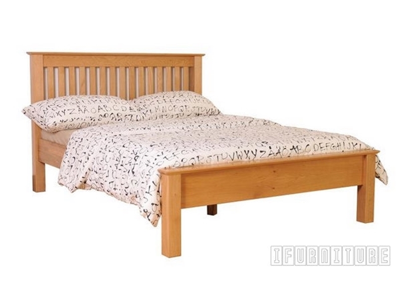 Picture of NEWLAND Solid Oak Queen Size Platform Bed