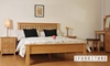 Picture of NEWLAND Solid Oak Queen Size Platform Bed