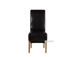 Picture of RIVERLAND Solid Oak Upholstery Dining Chair  - Black