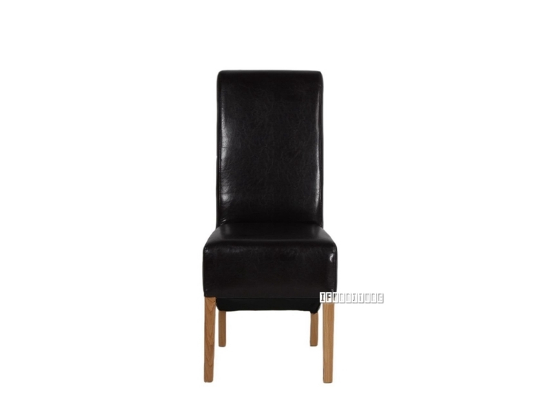 Picture of RIVERLAND Solid Oak Upholstery Dining Chair  - Black