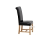 Picture of NEWLAND Solid Oak Wood Upholstery Dining Chair - Black