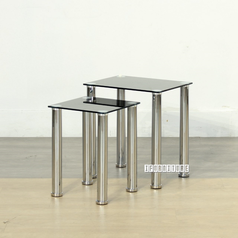 Picture of STUDIO Glass Nest of Tables *Black
