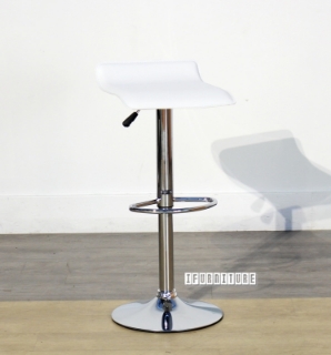 Picture of ABBY Adjustable Gas Lift Bar Stool - White