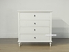 Picture of CAROLINE Ash Veneer 4 Drawer Tallboy *White
