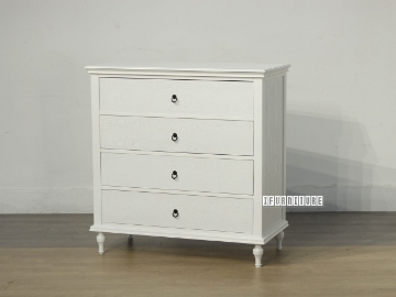 Picture of CAROLINE Ash Veneer 4 Drawer Tallboy *White