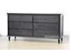 Picture of CAROLINE Ash Veneer 6 Drawer Dressing Table *Black