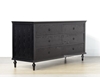 Picture of CAROLINE Ash Veneer 6 Drawer Dressing Table *Black