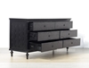 Picture of CAROLINE Ash Veneer 6 Drawer Dressing Table *Black