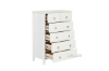 Picture of METRO 6-Drawer Solid Pine Wood Chest (White)