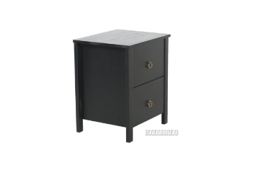 Picture of METRO Pine Bedside Table (Black)