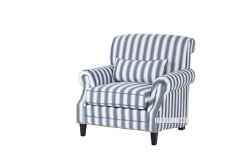 Picture of OCEAN ARMCHAIR *Striped Blue/White