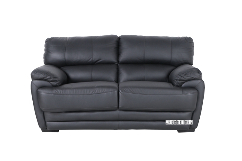 Picture of EALING LOVESEAT *Genuine Leather Black