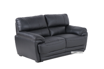 Picture of EALING LOVESEAT *Genuine Leather Black