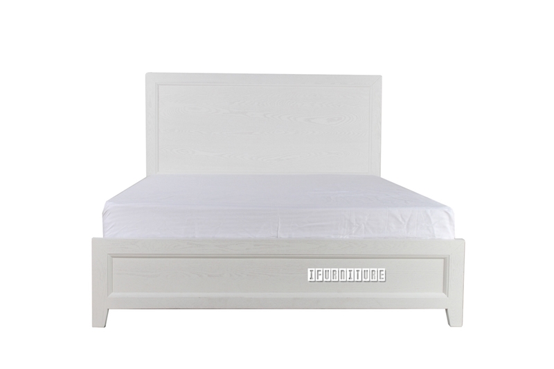 Megan Solid Wood Queen King Bed Frame White