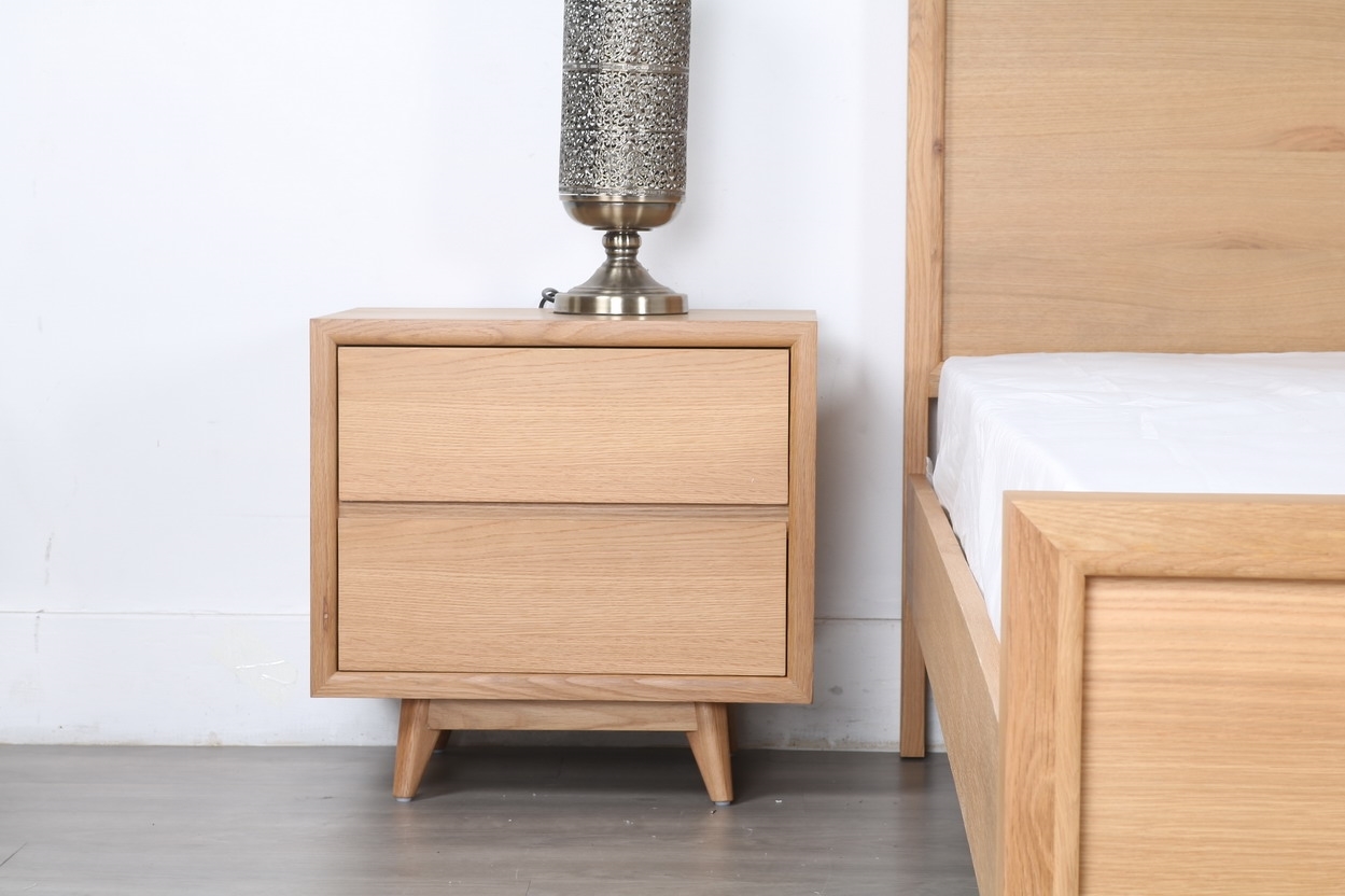 WAVERLEY 2Drawer Natural Oak Bedside TableiFurnitureThe largest furniture store in Edmonton