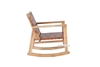 Picture of ROCKY Solid Teak Rocking ArmChair *Genuine Cowhide