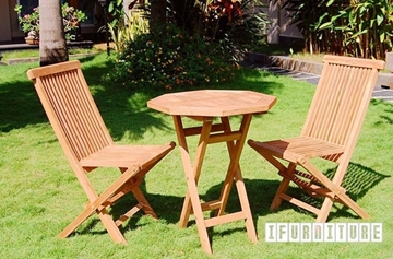 Picture of BALI SOLID TEAK 3pcs FOLDING TABLE set MODEL 206A
