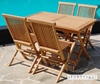 Picture of BALI SOLID TEAK 5PCS FOLDING TABLE SET WITH UMBRELLA HOLE MODEL 203B