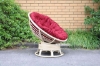 Picture of POD INDOOR-OUTDOOR DAY BED/ SWIRL & ROCKING CHAIR WITH RED CUSHION *REAL RATTAN