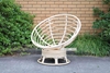 Picture of POD INDOOR-OUTDOOR DAY BED/ SWIRL & ROCKING CHAIR WITH CREAM CUSHION *REAL RATTAN