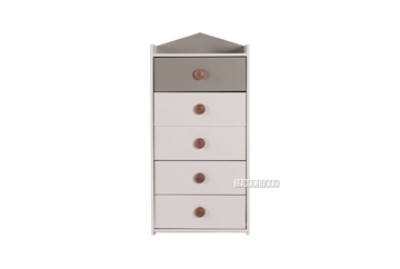 Picture of TWIRL 5 Drawer CHEST *MATTE GREY