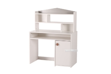 Picture of TWIRL WRITING DESK WITH SHELF *MATTE GREY