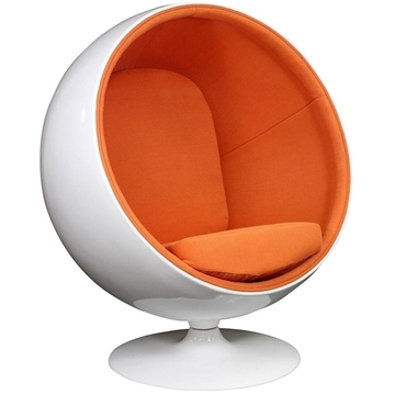 Picture of REPLICA BALL Chair orange *Cashmere & Fiber Glass