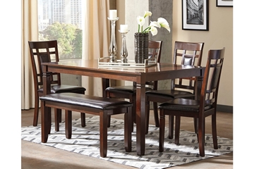 Picture of Bennox Dining Room Table and Chairs with Bench