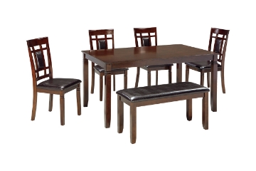 Picture of Bennox Dining Room Table and Chairs with Bench