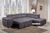 Picture of POSITANO Sectional Sofa/ Sofa Bed With Storage & Two Ottomans (Taupe) - Right