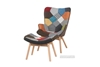 Picture of TARTAN PATCHWORK  ARM CHAIR + OTTOMAN