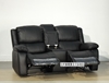 Picture of BRIGHTON  1+2+3 Reclining SOFA RANGE * DARK BROWN AIR LEATHER  - 1S+2S+3S COMBO