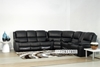 Picture of BRIGHTON  1+2+3 Reclining SOFA RANGE * DARK BROWN AIR LEATHER  - 1S+2S+3S COMBO