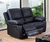 Picture of ABINGTON  1+2+3 Genuine Leather Reclining sofa Range - (Black) - 3 + 2 + 1 Combo