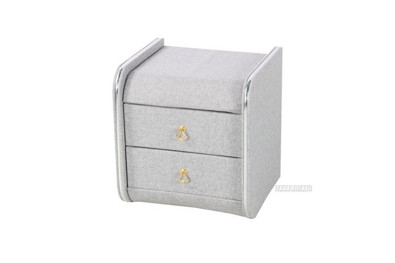 Picture of Calla FABRIC BEDSIDE TABLE *GREY