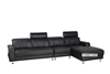 Picture of CASABLANCA GENUINE LEATHER SECTIONAL SOFA *BLACK