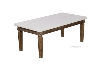 Picture of IMPERIAL COFFEE TABLE * REAL MARBLE TOP/WHITE WASH TIMBER