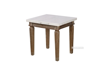 Picture of IMPERIAL SIDE TABLE * REAL MARBLE TOP/WHITE WASH TIMBER
