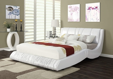 Picture of Nathan  White Faux Leather in queen size - online only