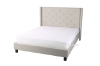 Picture of ELY Upholstered Platform Bed in Queen Size  (Light Gray)