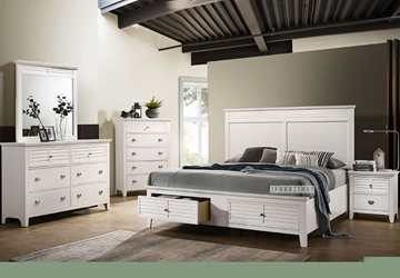 Picture of HARBOR BEDROOM COMBO IN QUEEN / KING SIZE * WHITE