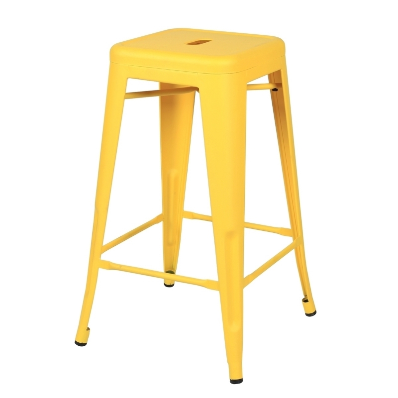 Picture of TOLIX Replica Bar Stool - (Yellow) - 29.9"/74cm