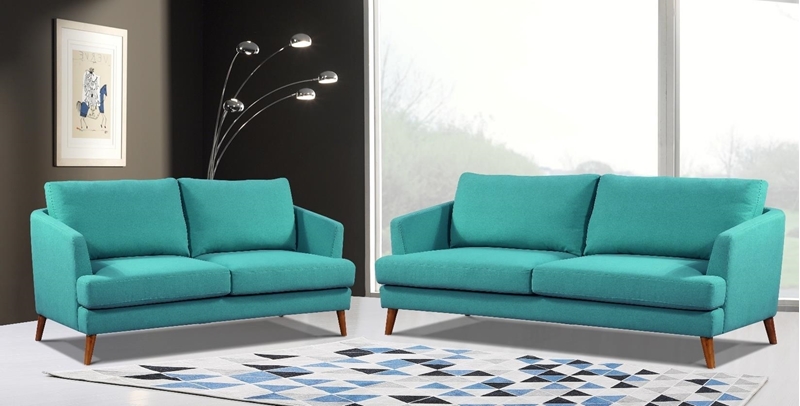 Teal 1 2 3 Sofa Range Light Blue