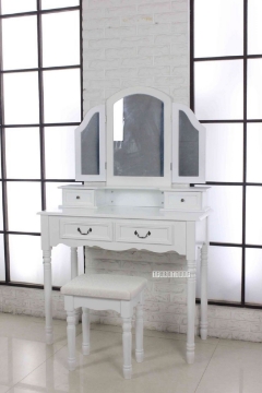 Picture of WALLACE DRESSING TABLE & STOOL * WHITE