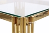 Picture of LELLA SQUARE CLEAR GLASS End TABLE * GOLD