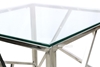 Picture of LELLA SQUARE CLEAR GLASS SIDE TABLE * SILVER