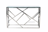 Picture of LELLA Rectangle Clear Glass Hall Table (Silver)